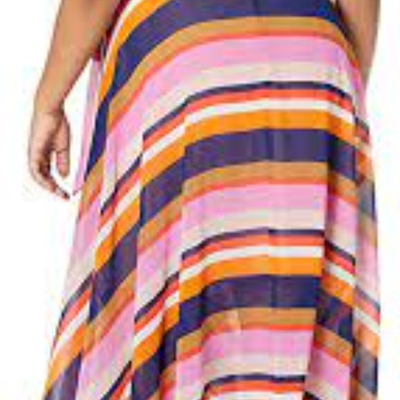 City Chic NWT Gelato Wrap Dress in Navy Stripe Combo Large - Picture 8 of 8